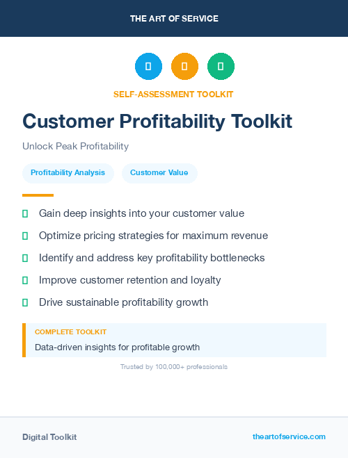 Customer Profitability Toolkit