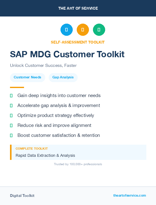 SAP MDG Customer Toolkit