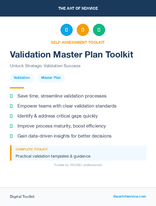 Validation Master Plan Toolkit
