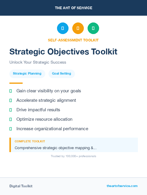 Strategic Objectives Toolkit