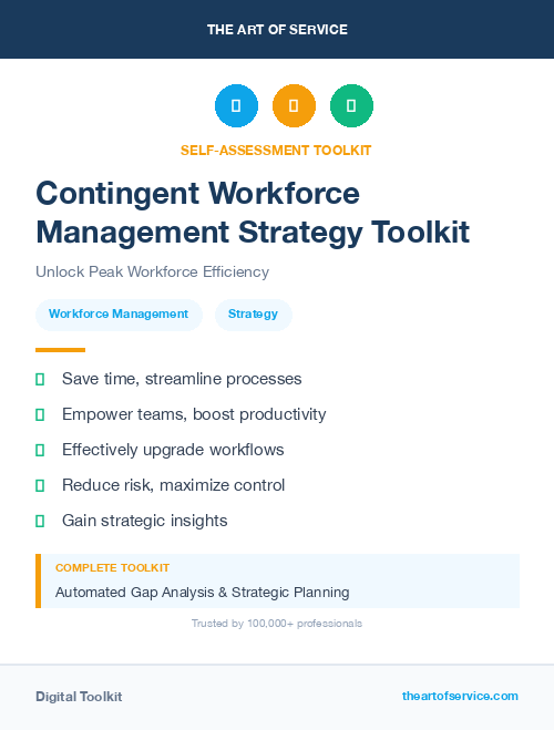 Contingent Workforce Management Strategy Toolkit