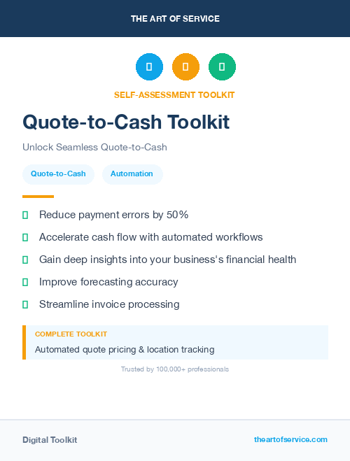 Quote-to-Cash Toolkit
