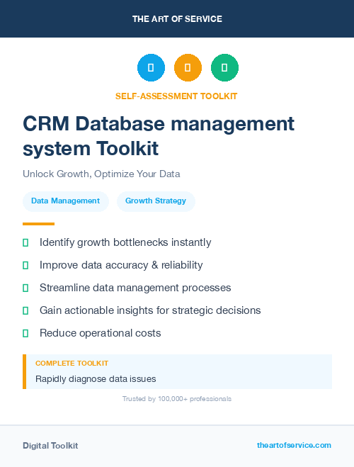 CRM Database management system Toolkit