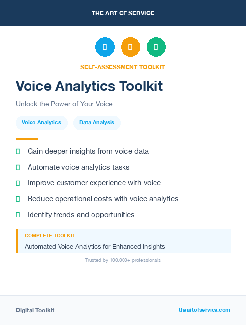 Voice Analytics Toolkit