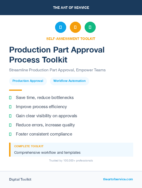 Production Part Approval Process Toolkit