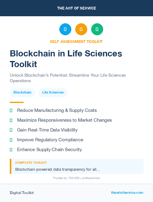 Blockchain in Life Sciences Toolkit
