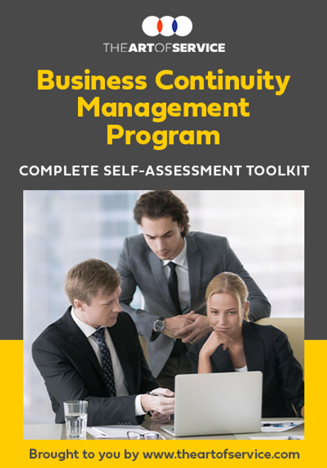 Business Continuity Management Program Toolkit