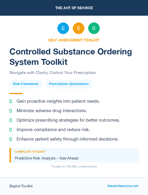 Controlled Substance Ordering System Toolkit