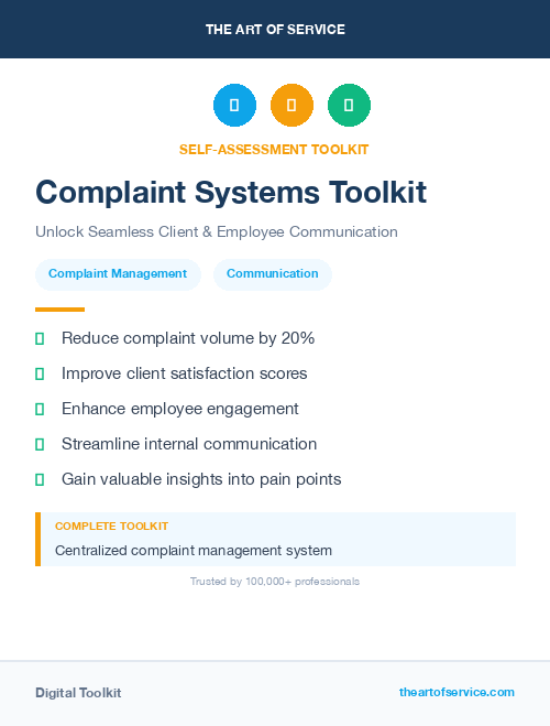 Complaint Systems Toolkit