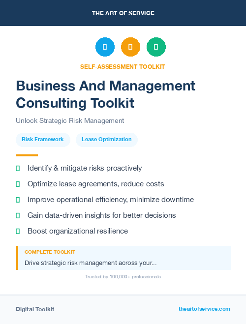 Business And Management Consulting Toolkit