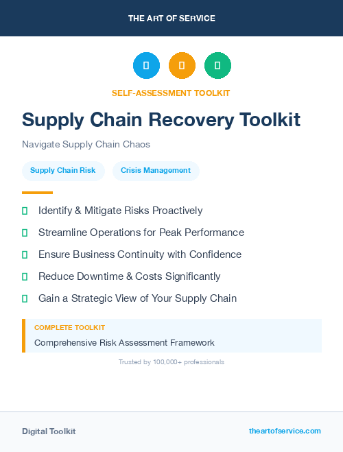 Supply Chain Recovery Toolkit