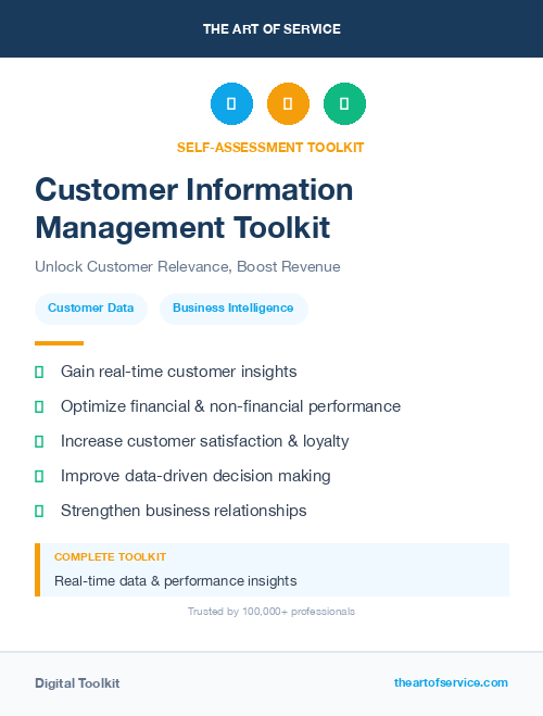 Customer Information Management Toolkit