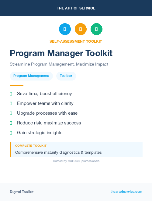 Program Manager Toolkit