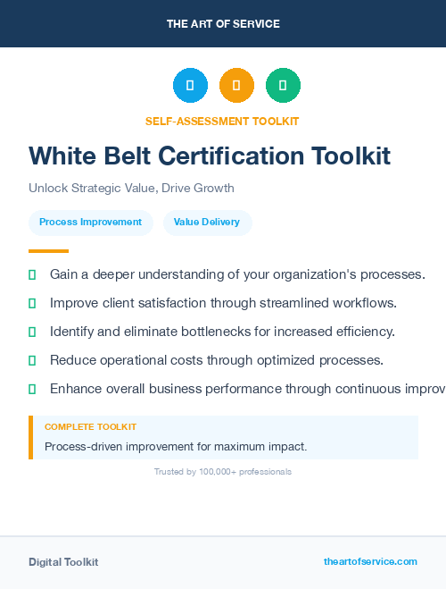 White Belt Certification Toolkit