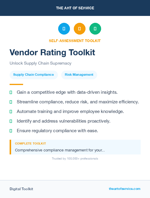 Vendor Rating Toolkit