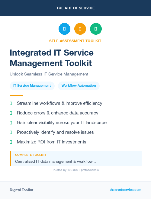 Integrated IT Service Management Toolkit