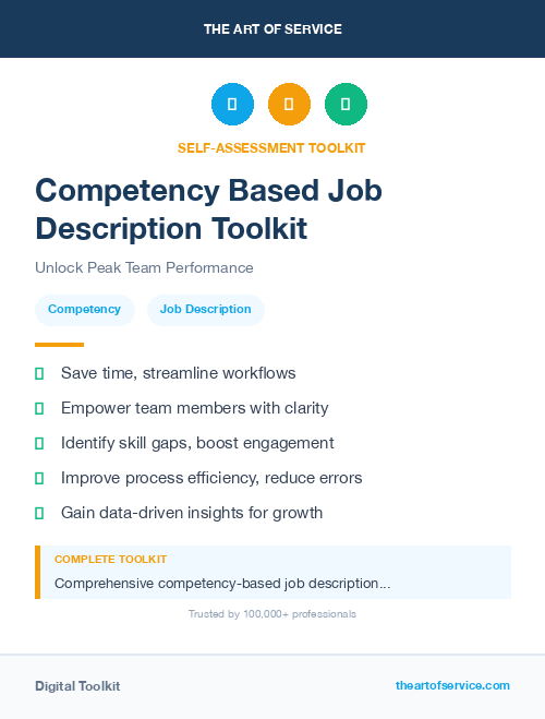 Competency Based Job Description Toolkit