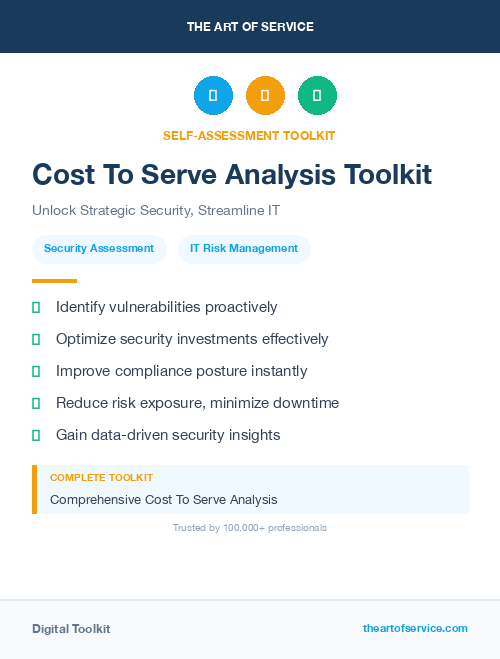 Cost To Serve Analysis Toolkit
