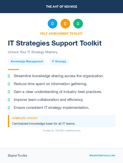 IT Strategies Support Toolkit