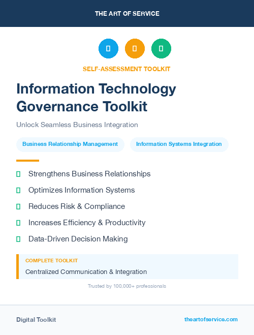 Information Technology Governance Toolkit