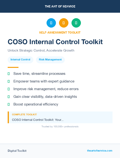 COSO Internal Control Toolkit