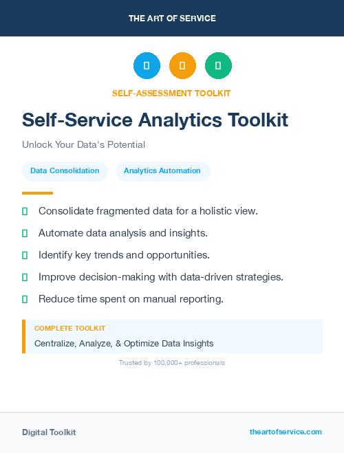 Self-Service Analytics Toolkit