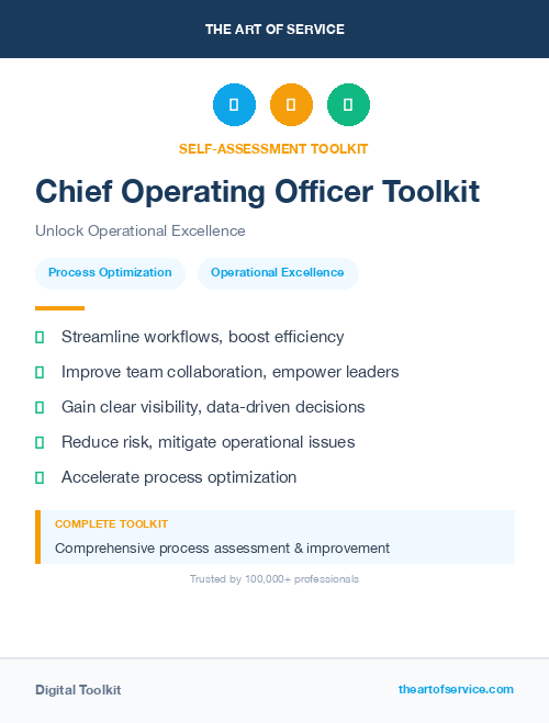 Chief Operating Officer Toolkit
