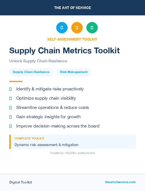 Supply Chain Metrics Toolkit