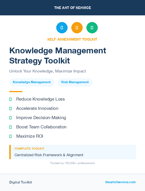 Knowledge Management Strategy Toolkit