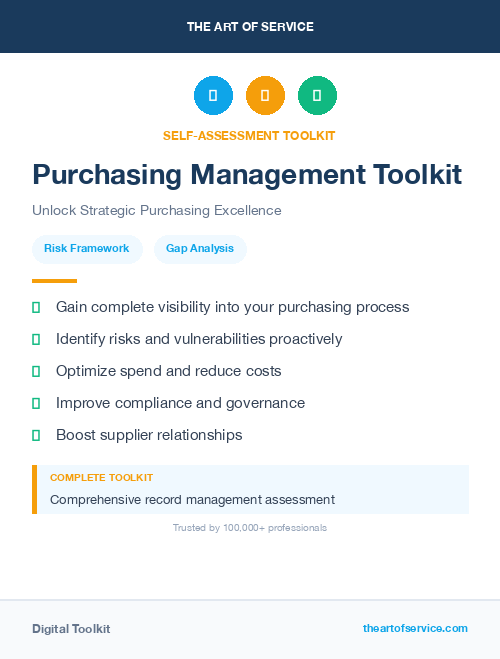 Purchasing Management Toolkit