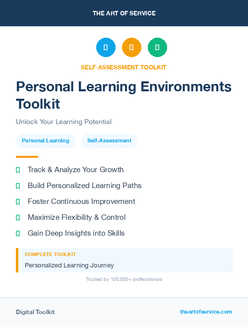 Personal Learning Environments Toolkit