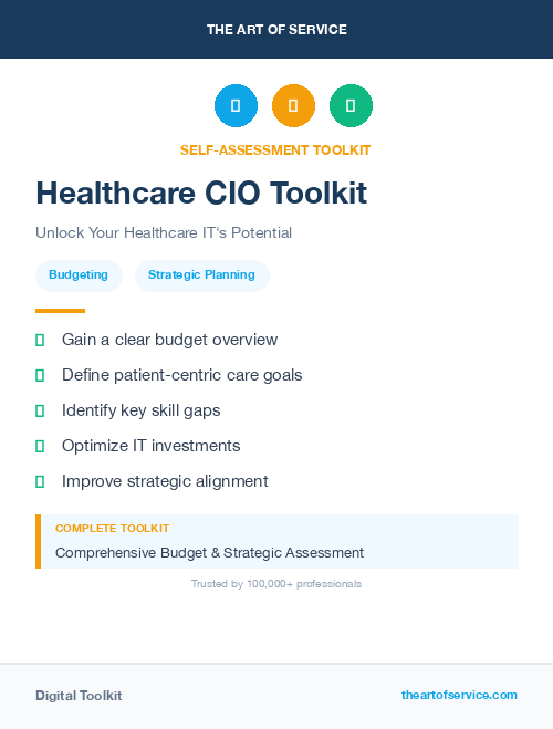 Healthcare CIO Toolkit