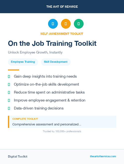On the Job Training Toolkit