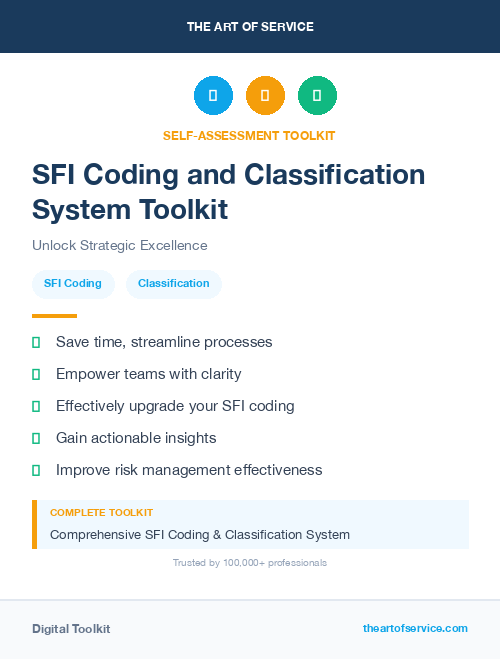SFI Coding and Classification System Toolkit