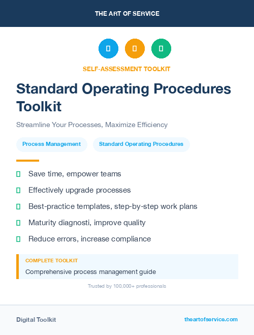 Standard Operating Procedures Toolkit