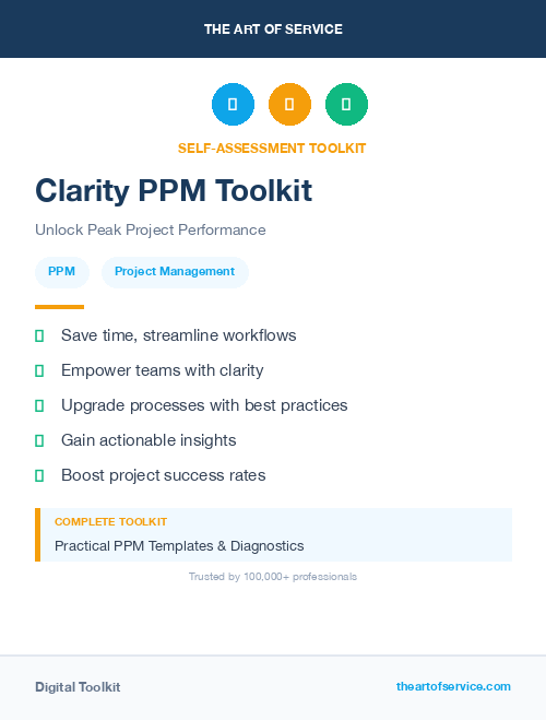 Clarity PPM Toolkit