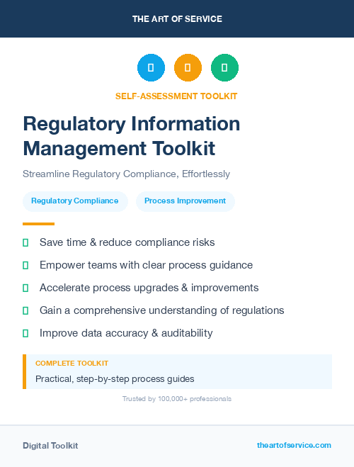 Regulatory Information Management Toolkit