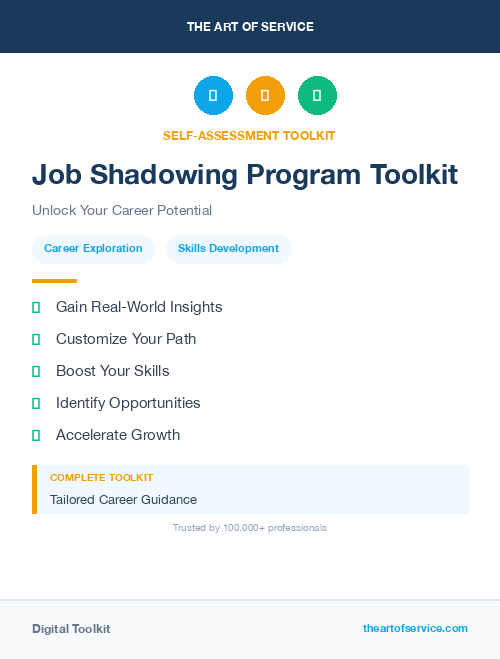 Job Shadowing Program Toolkit