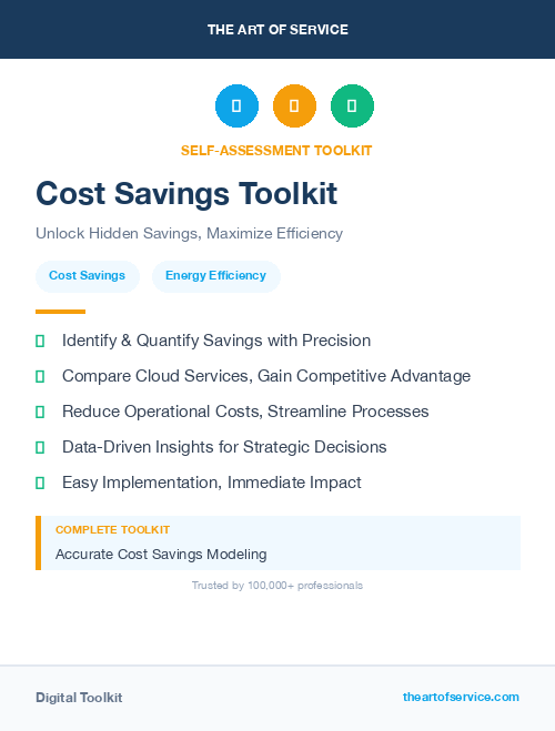 Cost Savings Toolkit