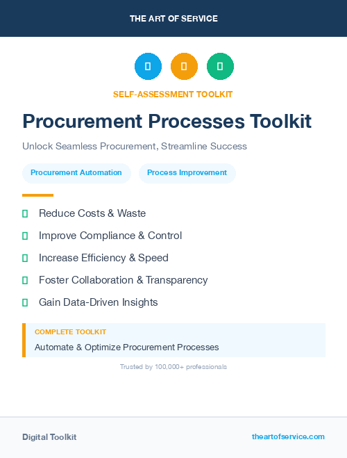 Procurement Processes Toolkit