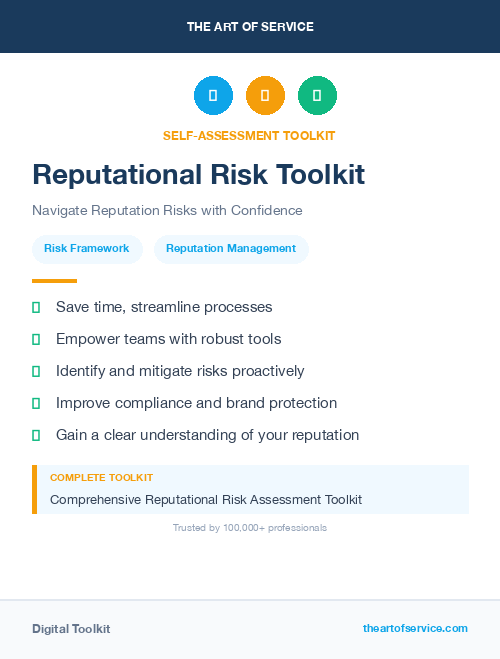 Reputational Risk Toolkit