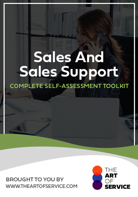 Sales And Sales Support Toolkit