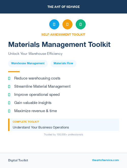 Materials Management Toolkit