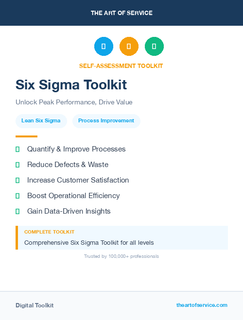 Six Sigma Toolkit