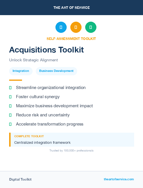 Acquisitions Toolkit
