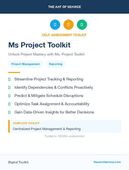 Ms Project Toolkit
