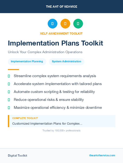 Implementation Plans Toolkit