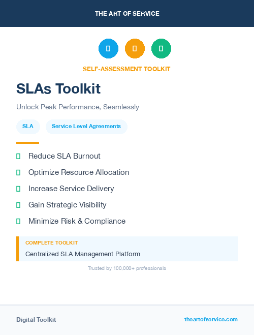 SLAs Toolkit