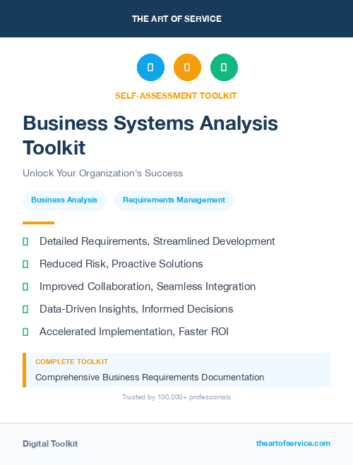 Business Systems Analysis Toolkit