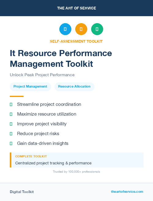 It Resource Performance Management Toolkit